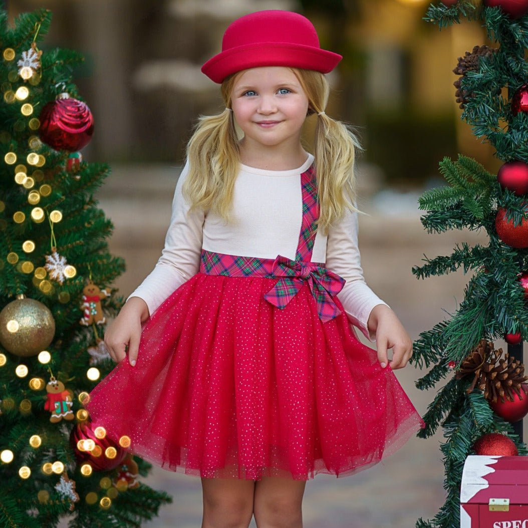 All That Glitters Plaid Bow Christmas Tutu Dress All That Glitters Plaid Bow Christmas Tutu Dress