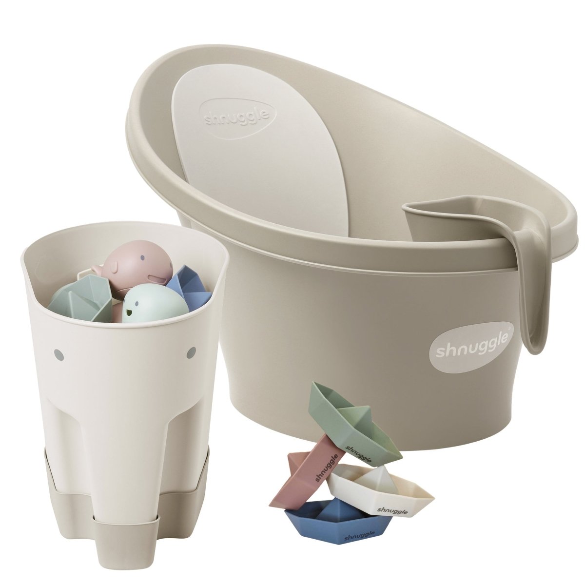 Newborn Baby Bath with Support, Rinse Jug, Toy Boats & Ellie Bath Toy ...