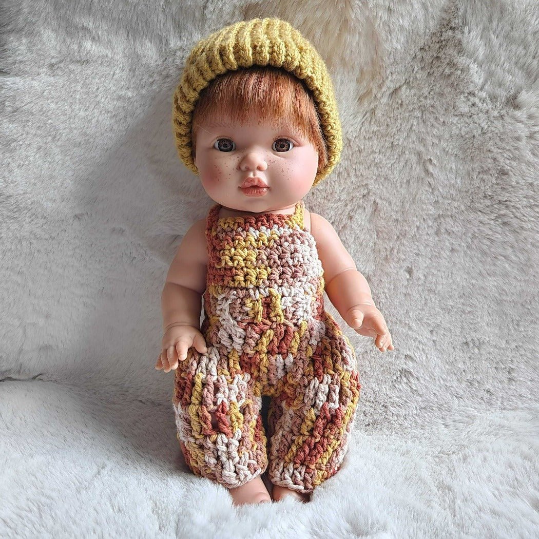 Baby Boy Doll Crochet Romper Set Bee Like Kids