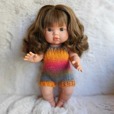 Mini Colettos Aria | Brunnet Doll with Blue Eyes | Non-Toxic BPA-Free Dolls | Bee Like Kids