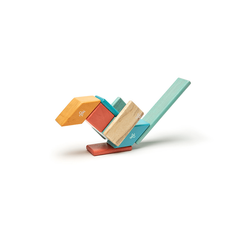 14-Piece Set Magnetic Wooden Blocks - Tegu Classics