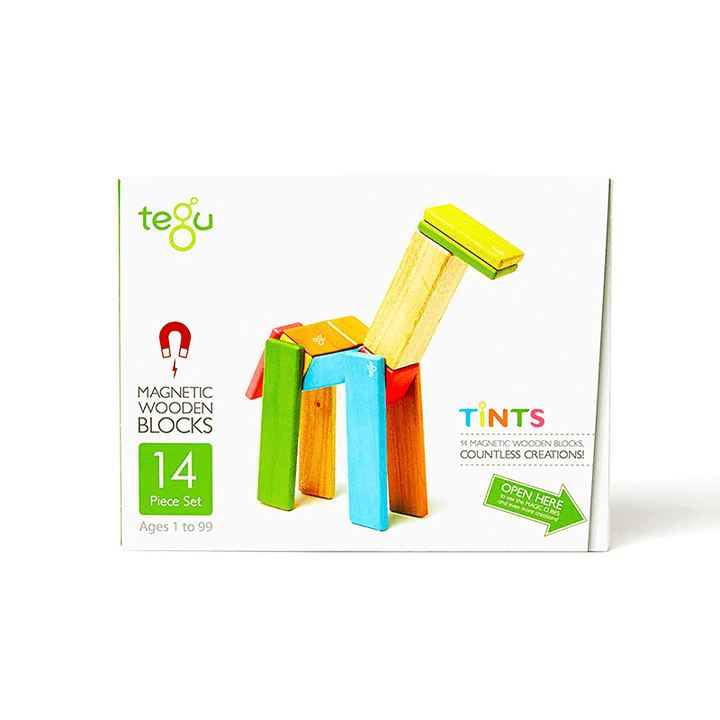 14-Piece Set Magnetic Wooden Blocks - Tegu Classics