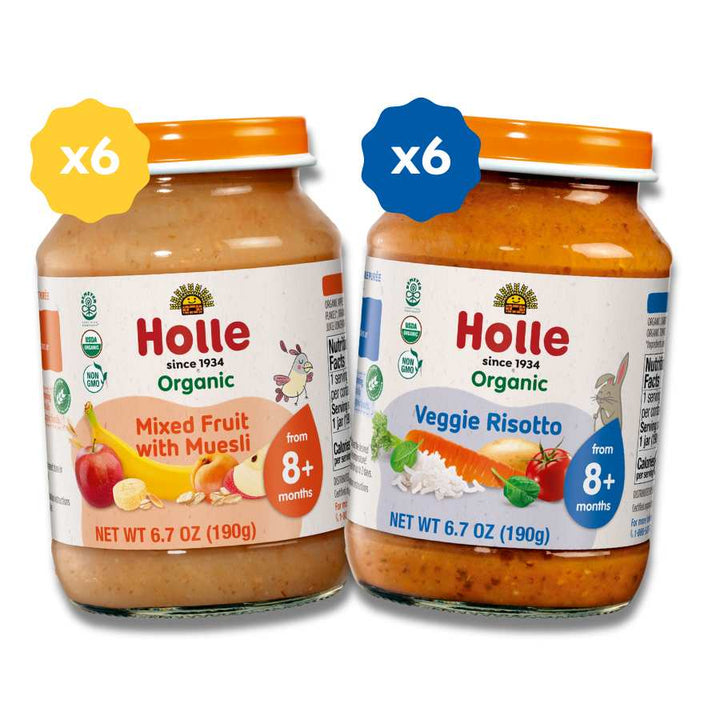 Sweet &amp; Savory Jars Bundle: Mixed Fruit w/ Muesli Jars, Veggie Risotto Jars