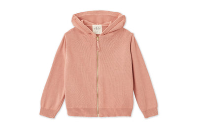 Organic Zip-Up Knit Cardigan