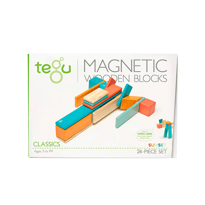 24-Piece Set Magnetic Wooden Blocks Tegu Classics