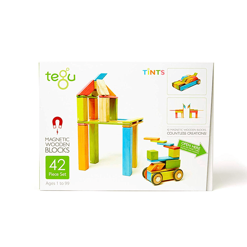 42-Piece Set Magnetic Wooden Blocks Tegu Classics