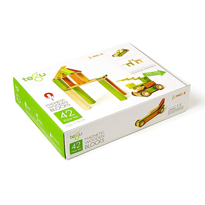 42-Piece Set Magnetic Wooden Blocks Tegu Classics