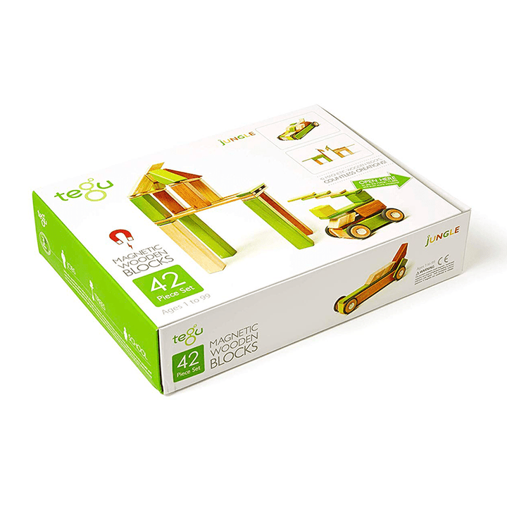 42-Piece Set Magnetic Wooden Blocks Tegu Classics