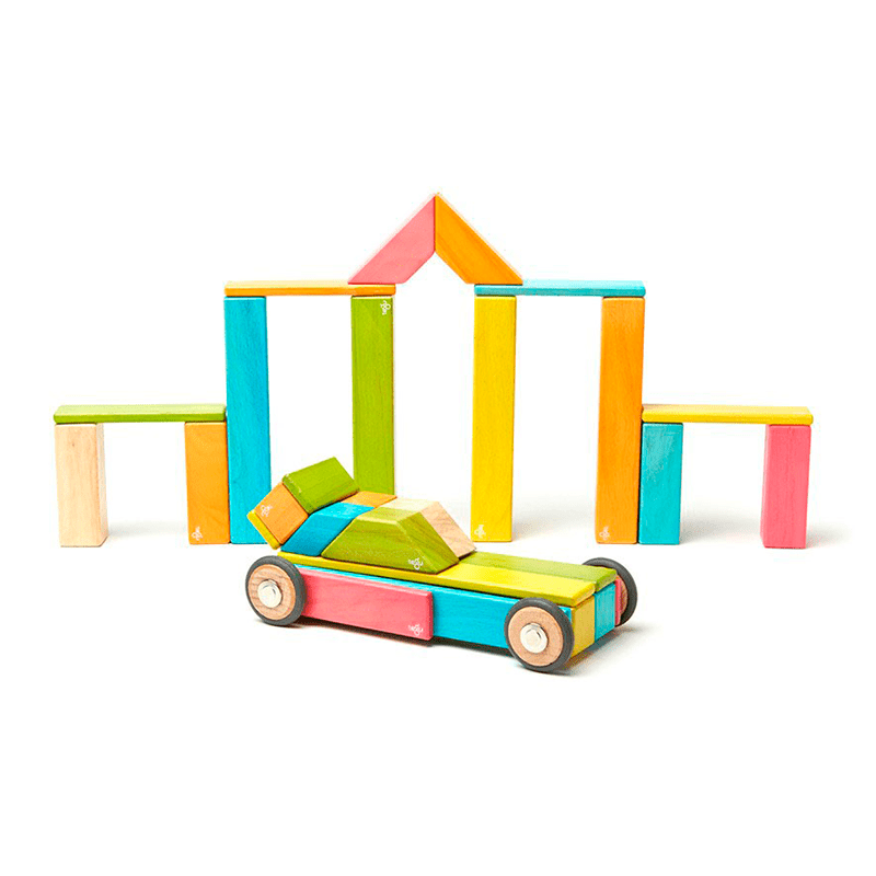 42-Piece Set Magnetic Wooden Blocks Tegu Classics