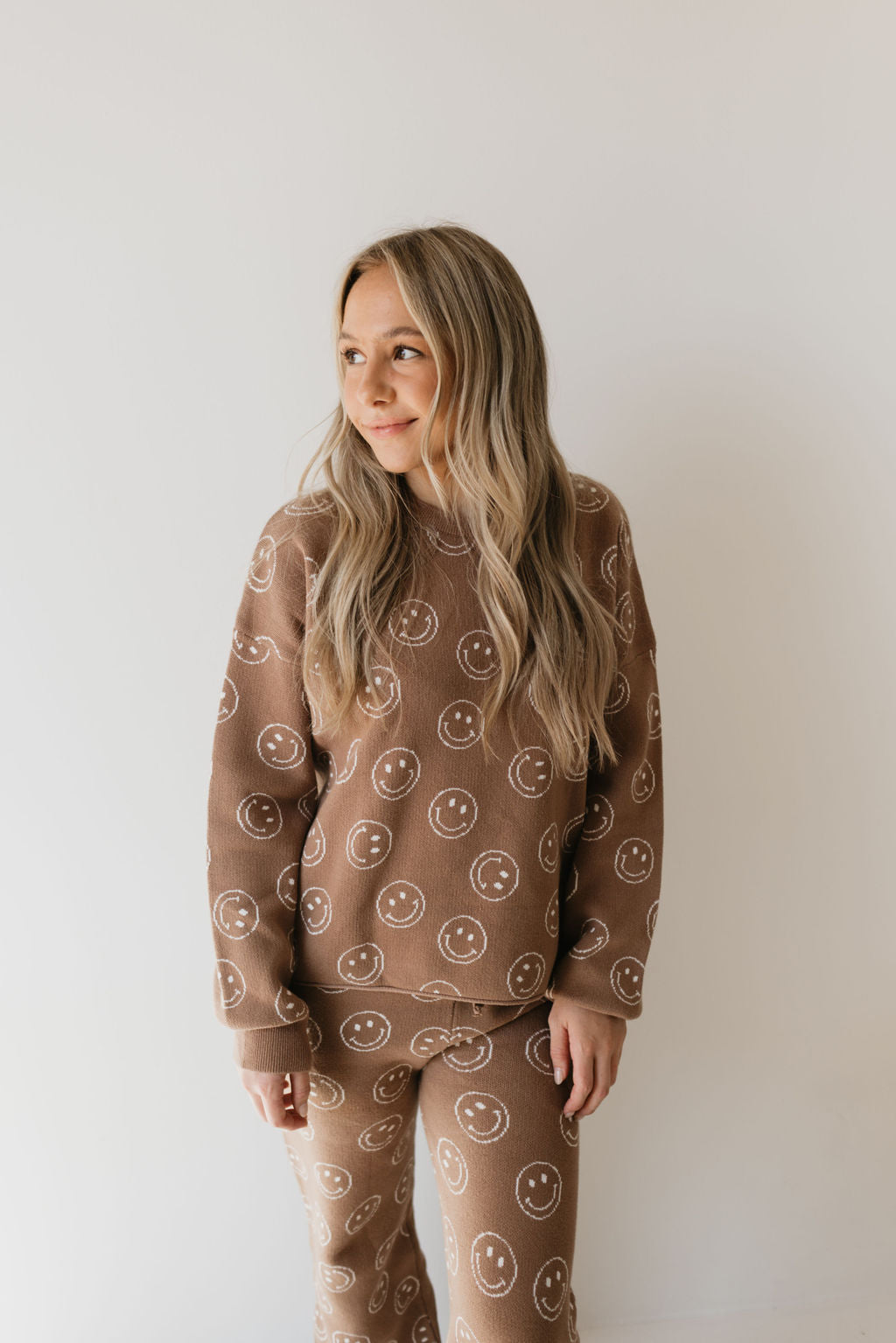 Women's Knit Pant Set - Tan Just Smile