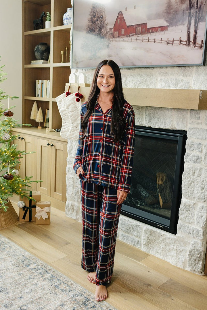 Adult Christmas Plaid Pajama Set