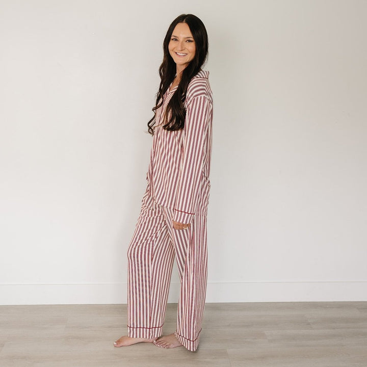 Adult Red Stripes Pajama Set