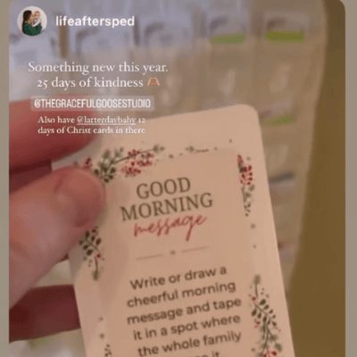 Advent Kindness Calendar Red & Green