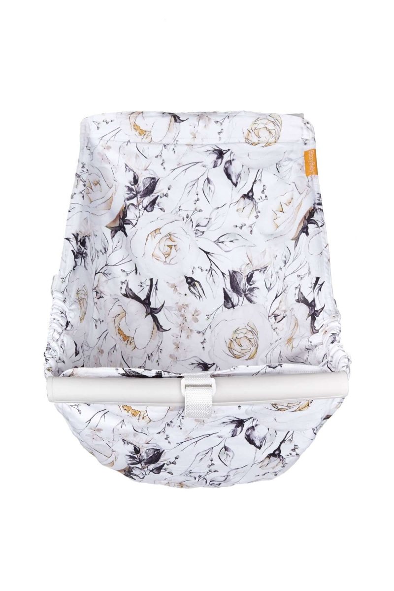 Baby Shopping Cart Hammock - Coming Up Roses Beautiful Floral Print