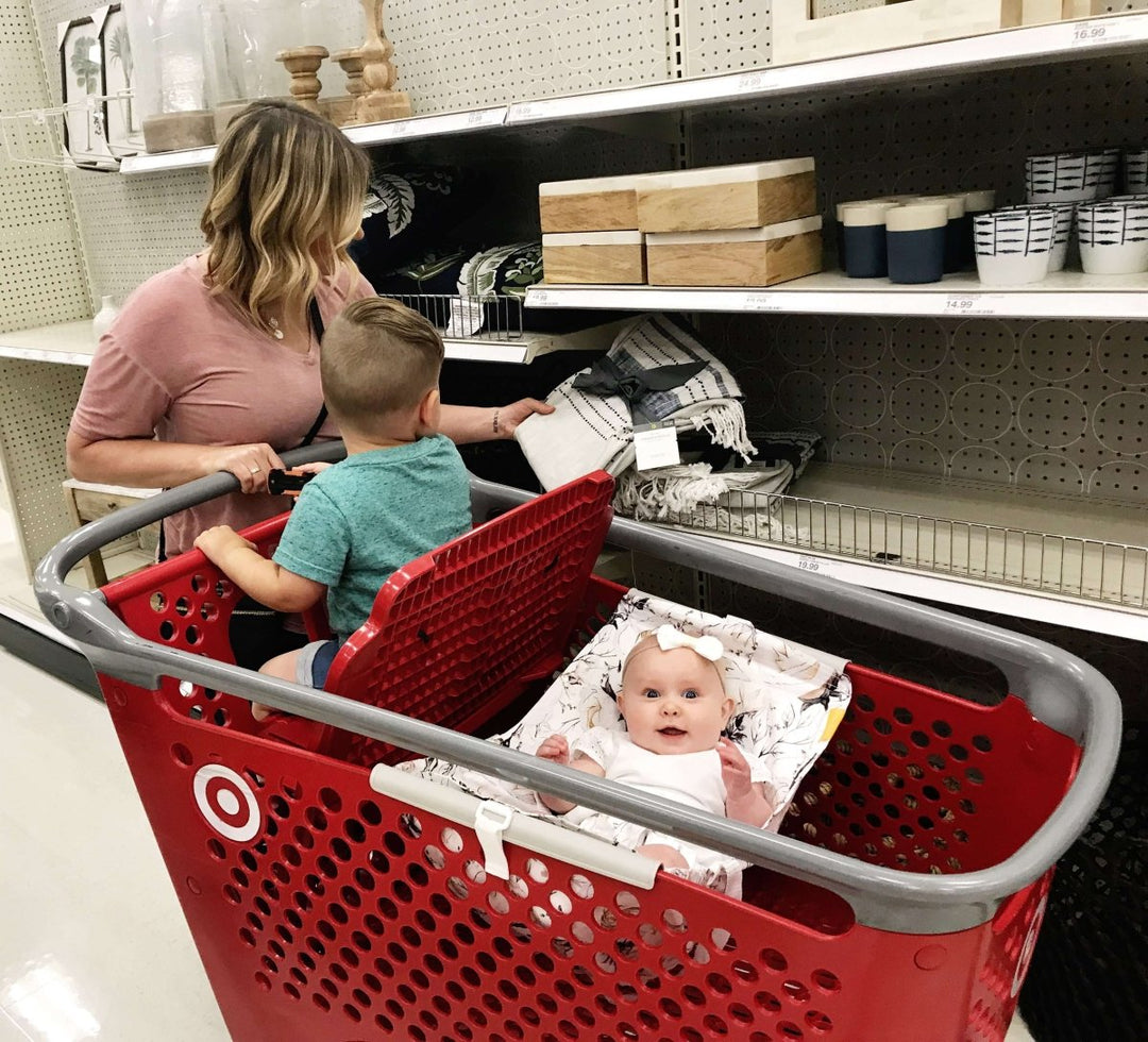 Baby Shopping Cart Hammock - Coming Up Roses Beautiful Floral Print