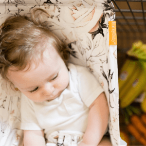 Baby Shopping Cart Hammock - Coming Up Roses Beautiful Floral Print