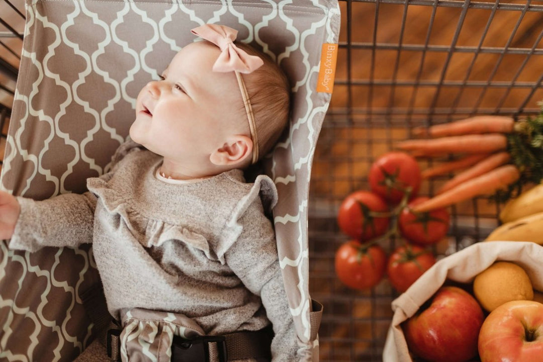Baby Shopping Cart Hammock | Gray/Aqua