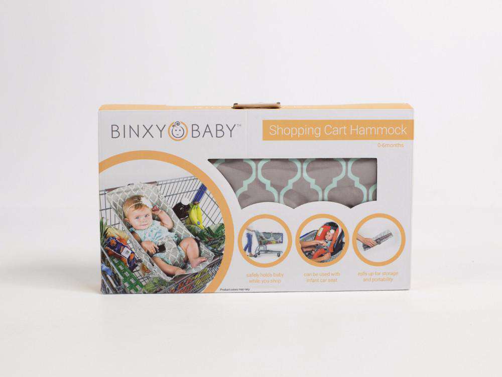 Baby Shopping Cart Hammock | Gray/Aqua