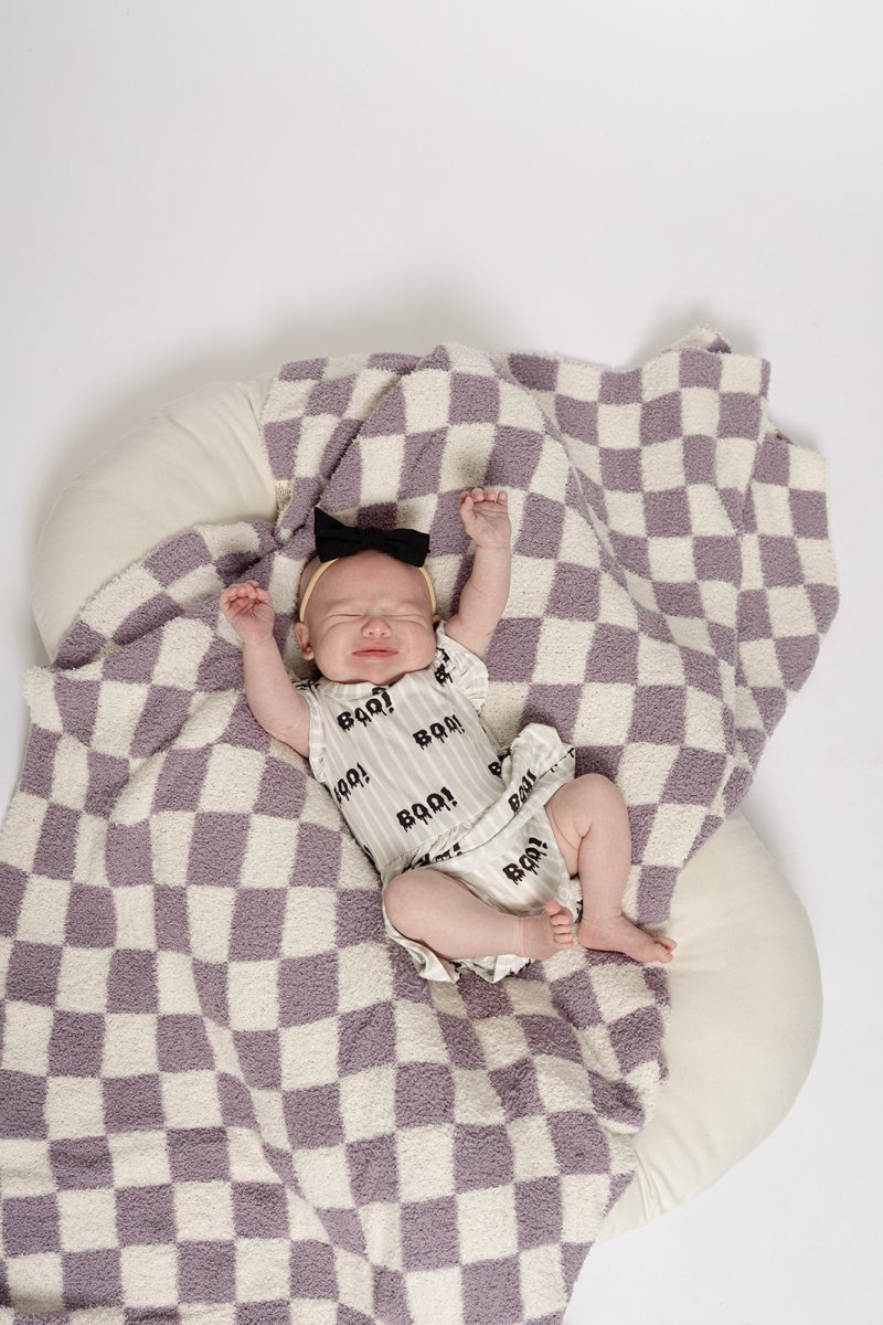Bamboo Ruffle Romper - Boo!