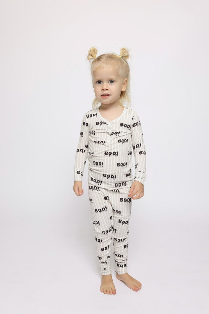 Bamboo Two Piece Pajamas - Boo!
