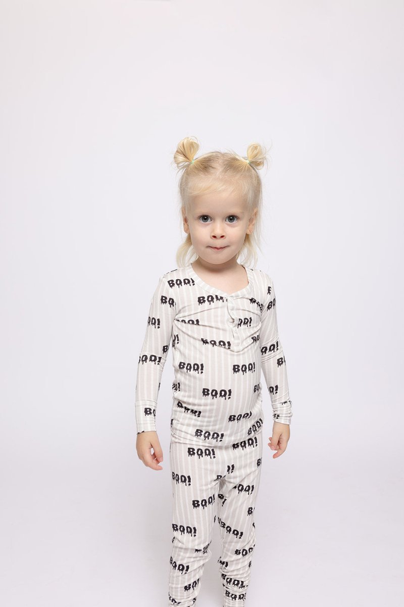 Bamboo Two Piece Pajamas - Boo!