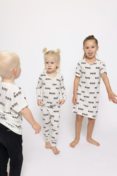 Bamboo Two Piece Pajamas - Boo!