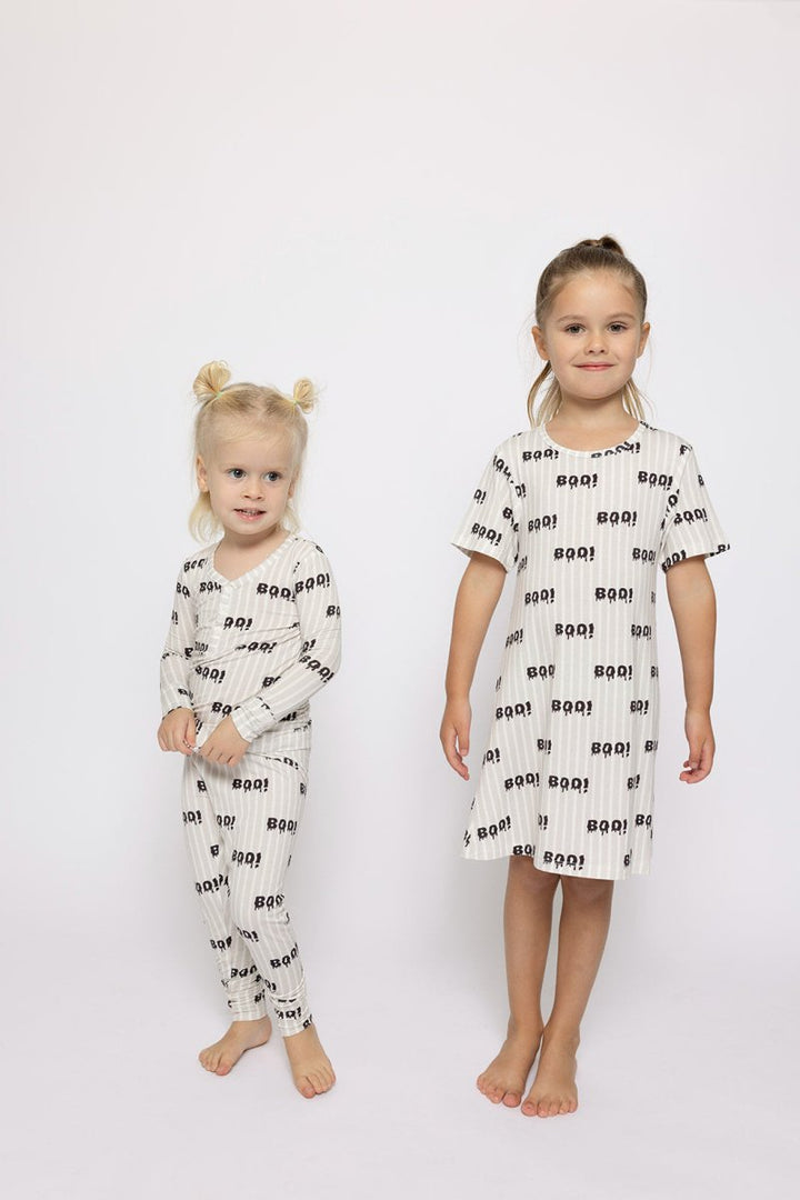 Bamboo Two Piece Pajamas - Boo!