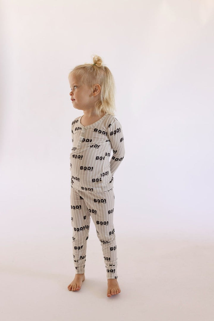 Bamboo Two Piece Pajamas - Boo!