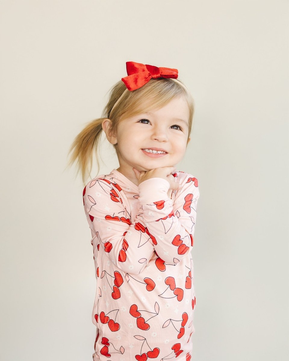 Bamboo Two Piece Set - Cherry Heart
