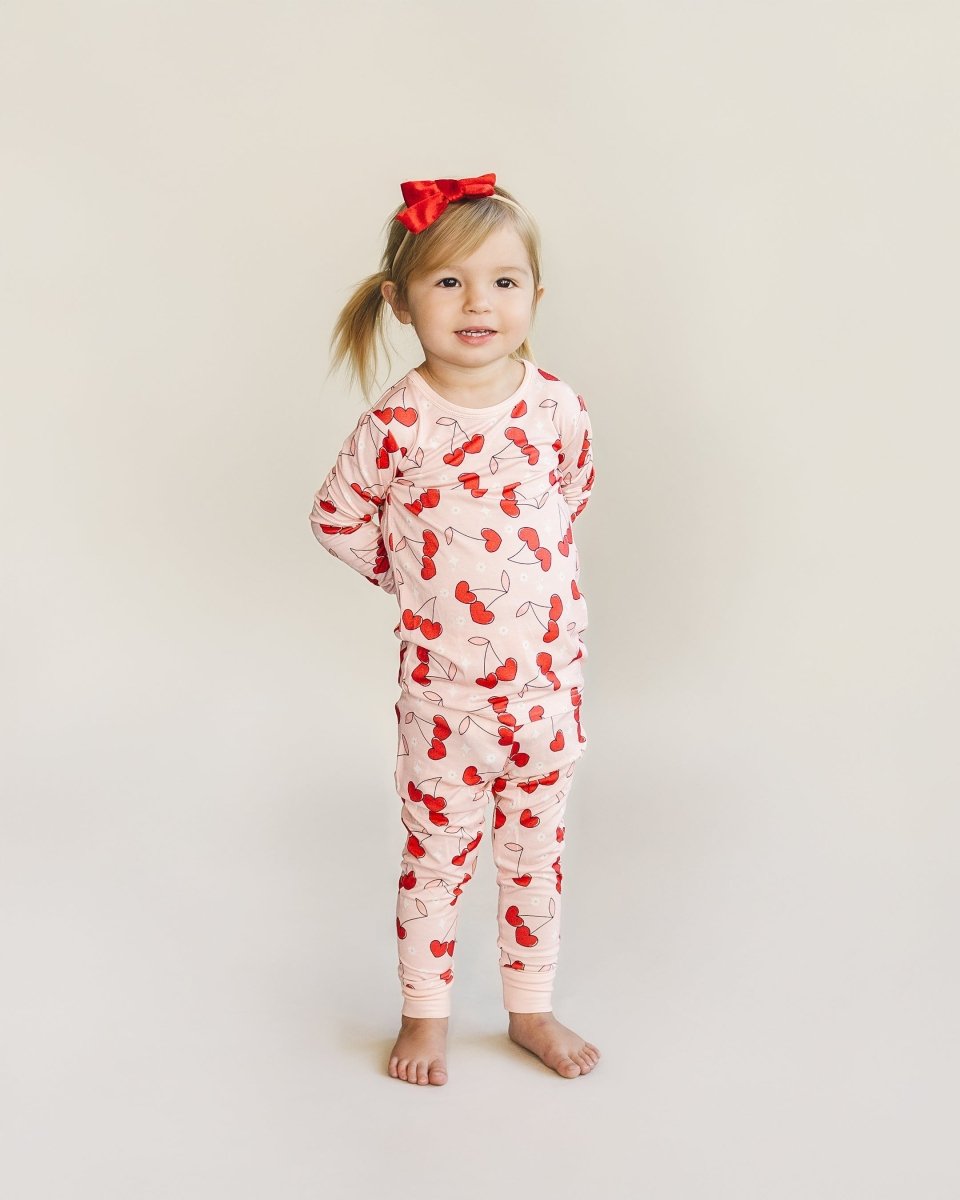 Bamboo Two Piece Set - Cherry Heart