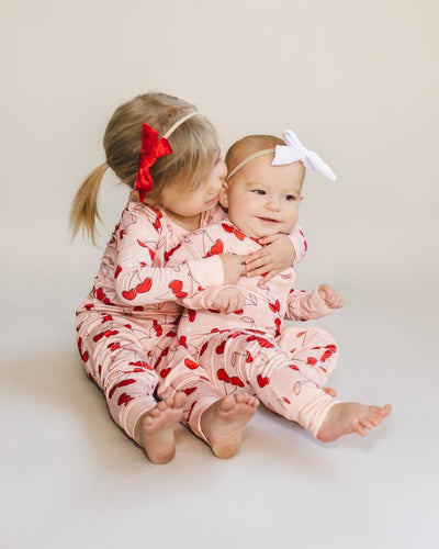 Bamboo Two Piece Set - Cherry Heart
