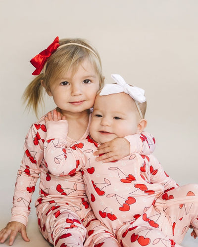 Bamboo Two Piece Set - Cherry Heart