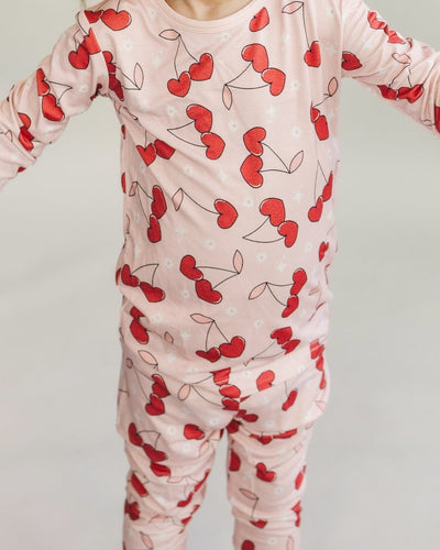 Bamboo Two Piece Set - Cherry Heart