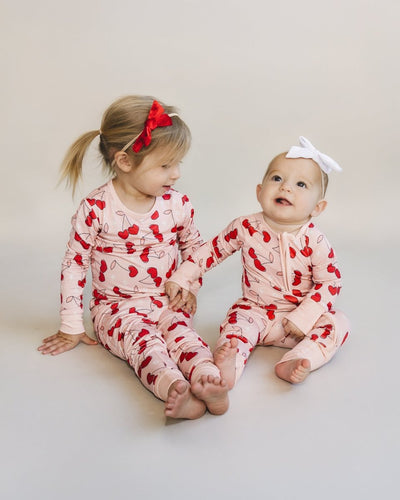Bamboo Two Piece Set - Cherry Heart