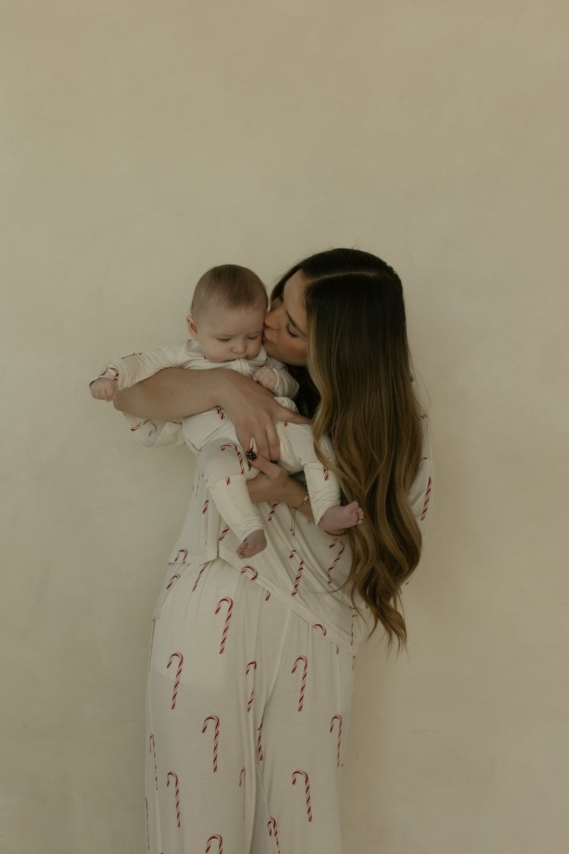 Bamboo Zip Pajamas - Candy Cane