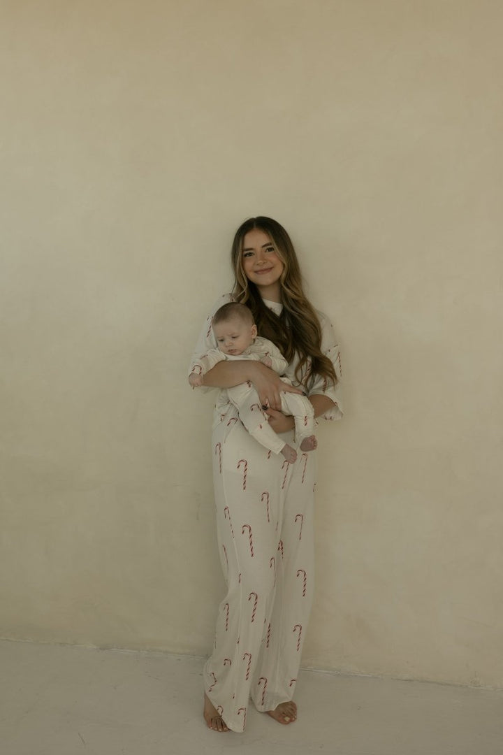 Bamboo Zip Pajamas - Candy Cane