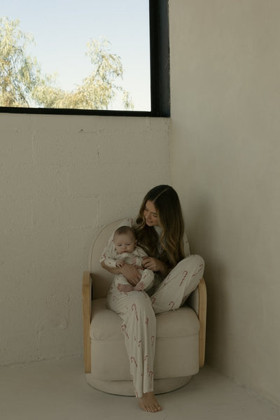 Bamboo Zip Pajamas - Candy Cane