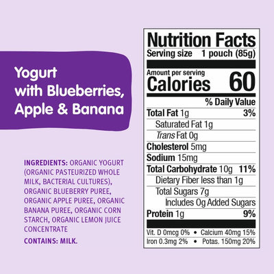 Berries Bundle: Apples, Banana & Berries Yogurt, Blueberries, Apple, Banana Yogurt, and Blue Bird