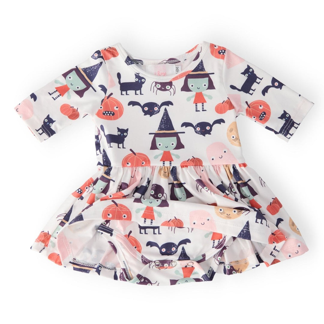 Boo Crew 3/4 Sleeve Twirl Bodysuit