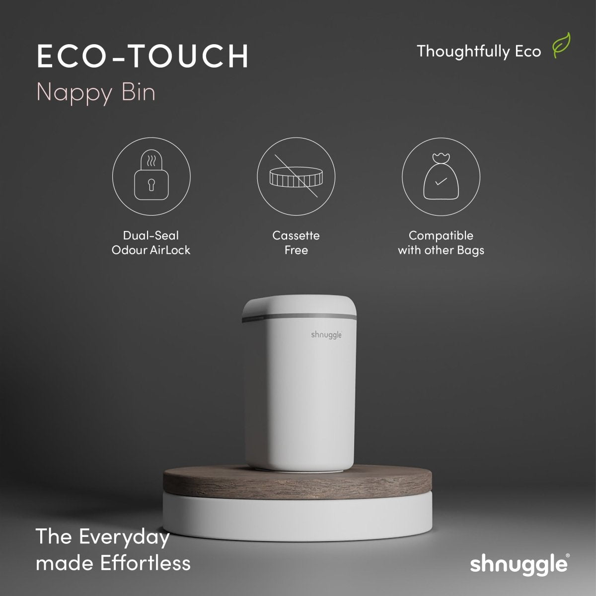 Changing Essentials Kit: Shnuggle Changing Mat + Diaper Pail + Better Bag Liners