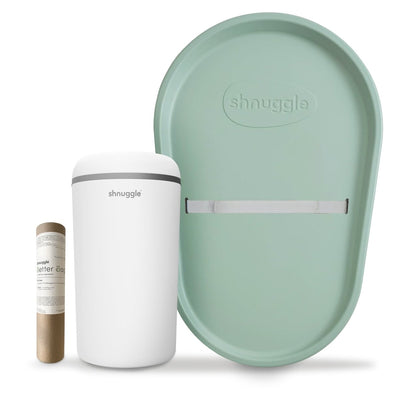 Changing Essentials Kit: Shnuggle Changing Mat + Diaper Pail + Better Bag Liners