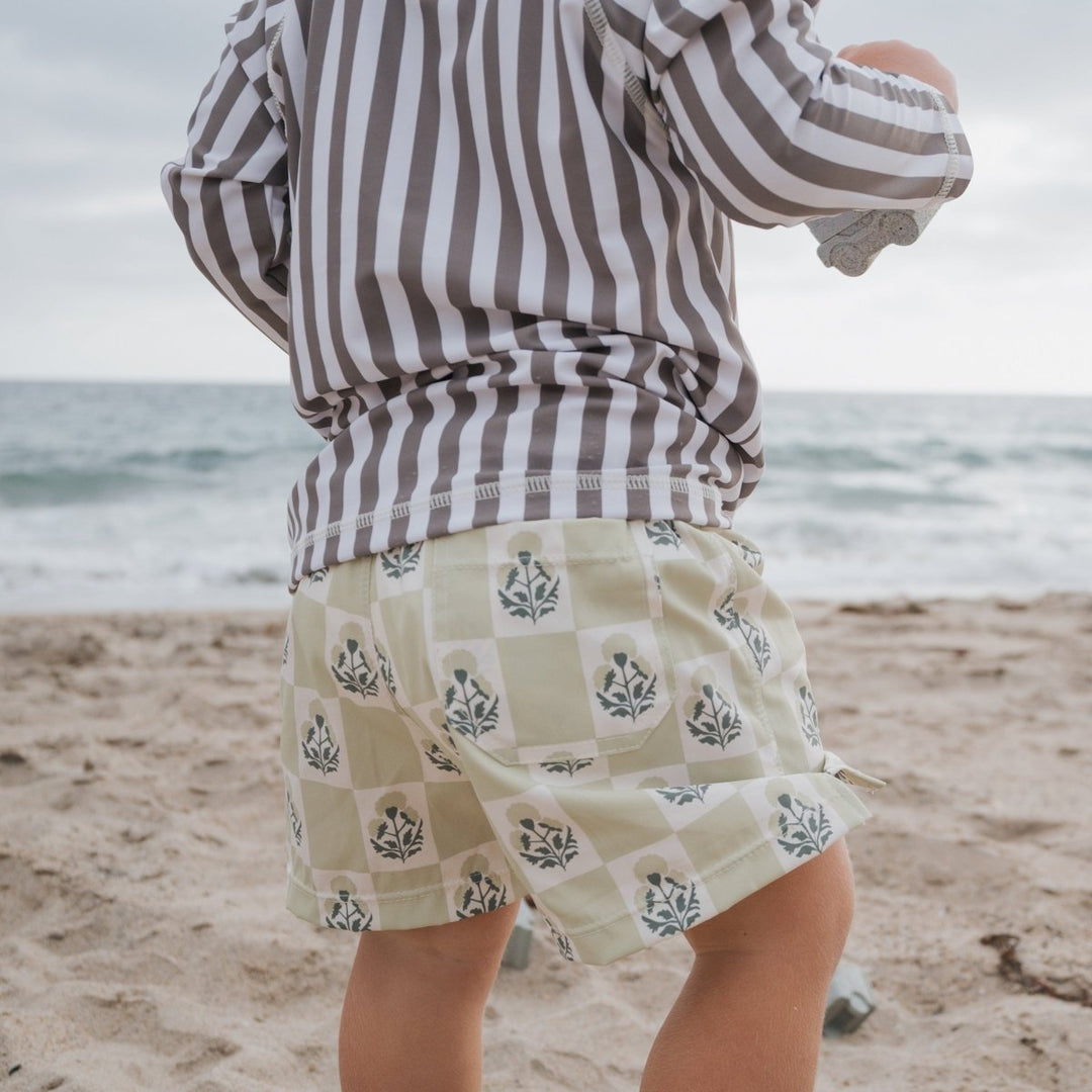 Child Board Short - Marigold Check
