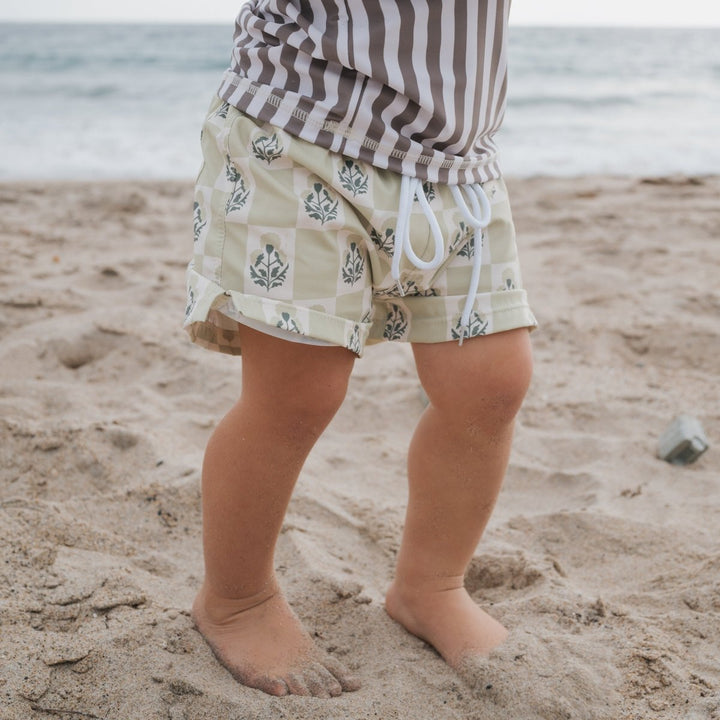 Child Board Short - Marigold Check