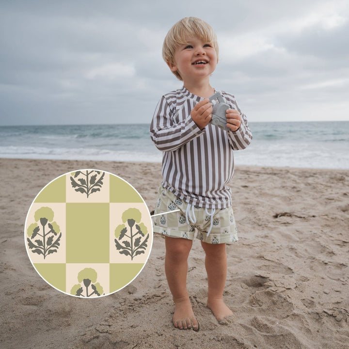 Child Board Short - Marigold Check