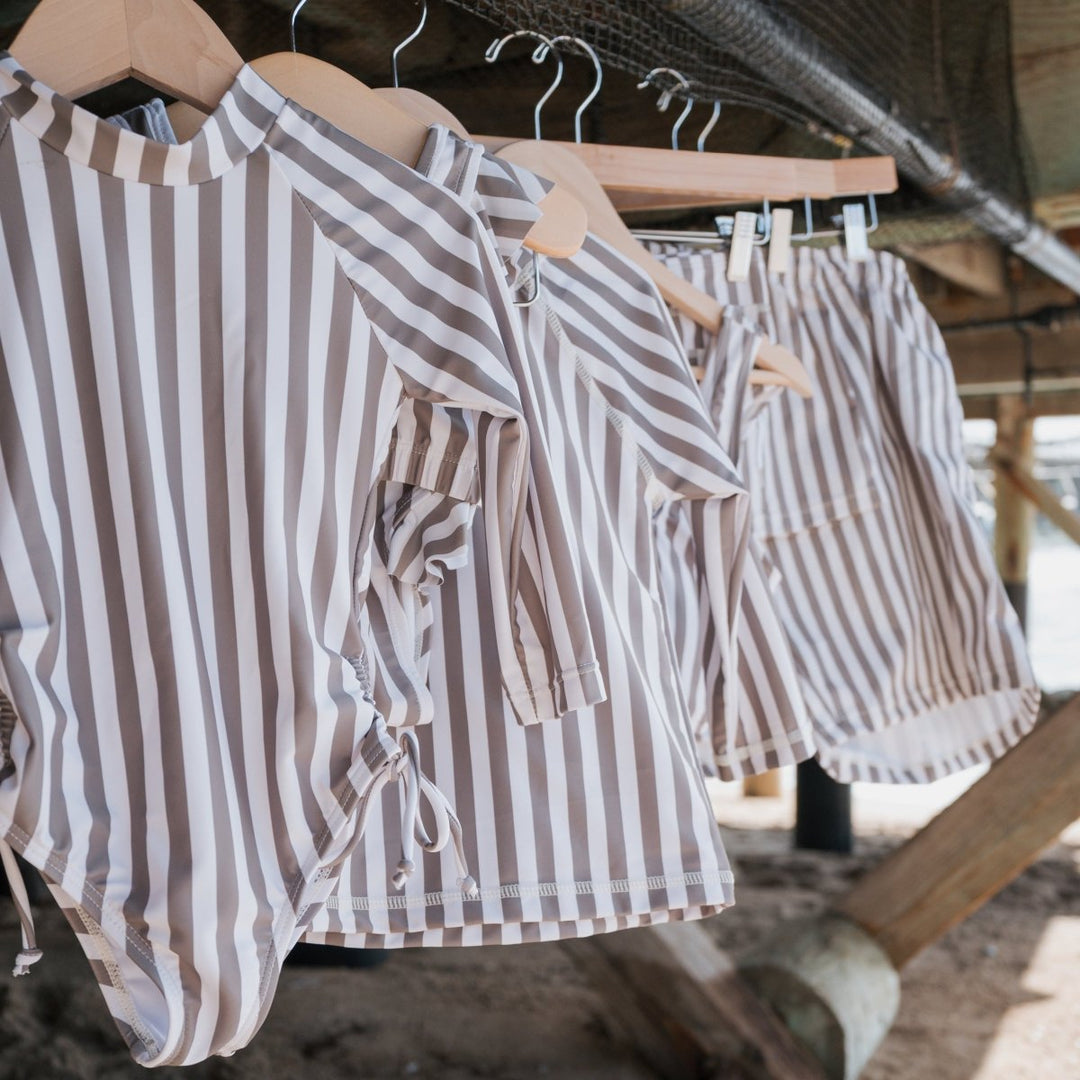 Child Board Short - Olive Stripe