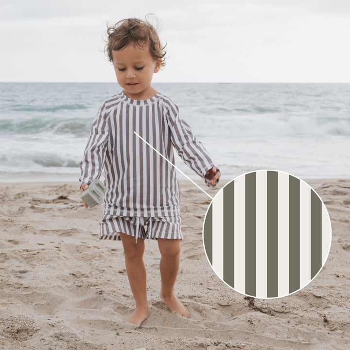 Child Rash Guard - Olive Stripe