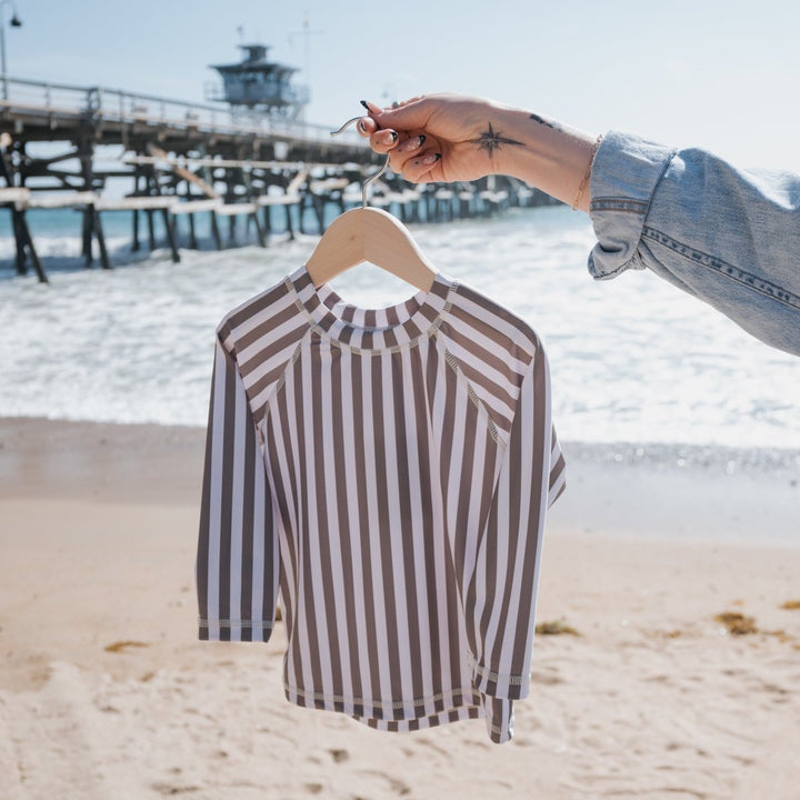 Child Rash Guard - Olive Stripe