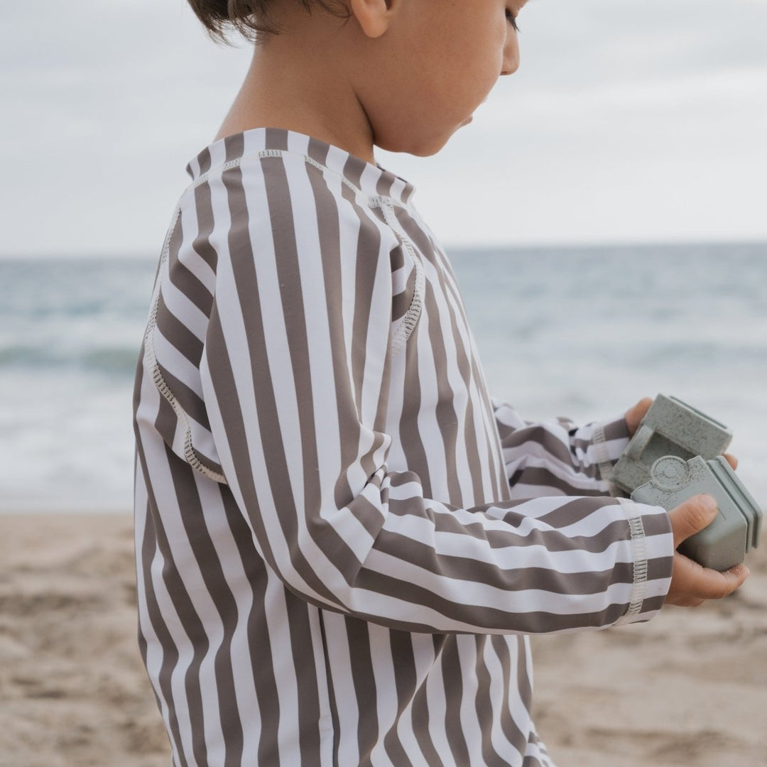 Child Rash Guard - Olive Stripe
