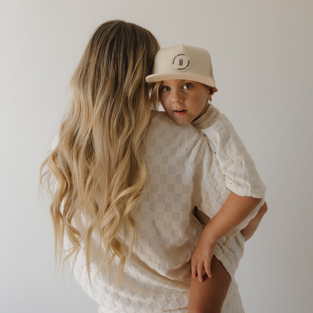 Child Terry Short Set - Coconut Milk