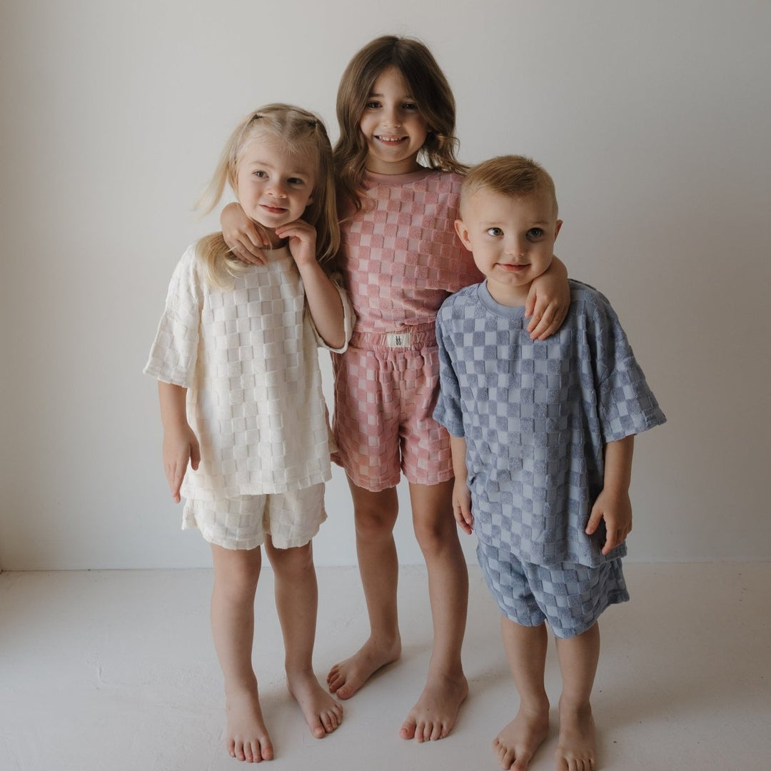 Child Terry Short Set - Coconut Milk